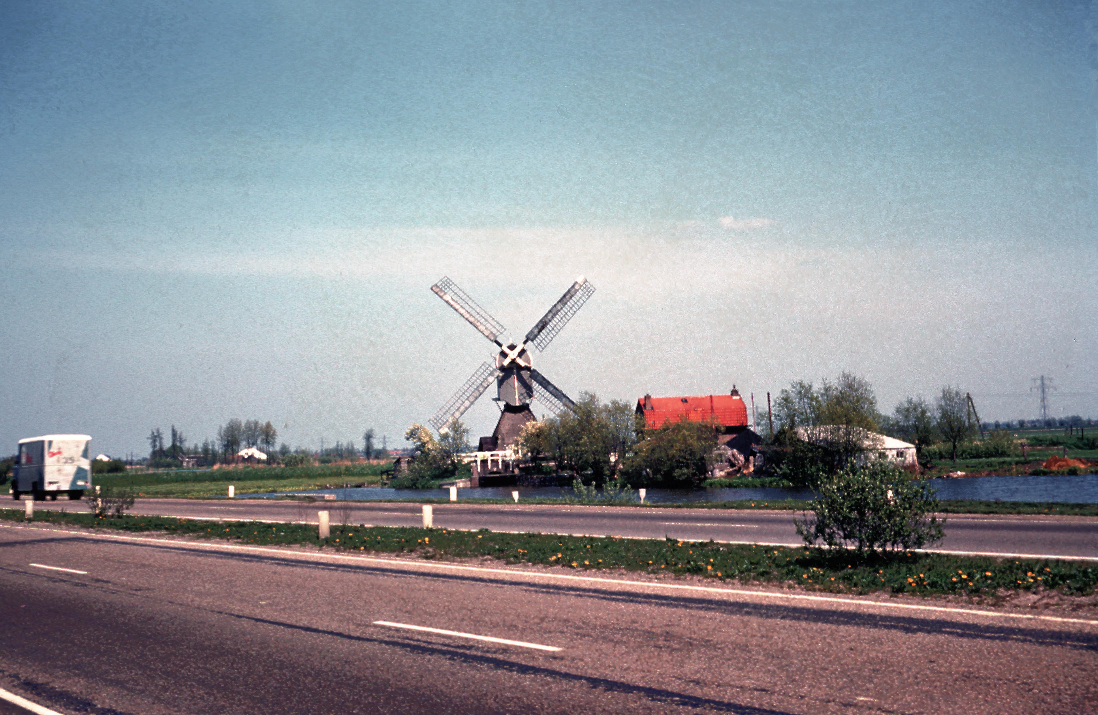 Highway with windmills