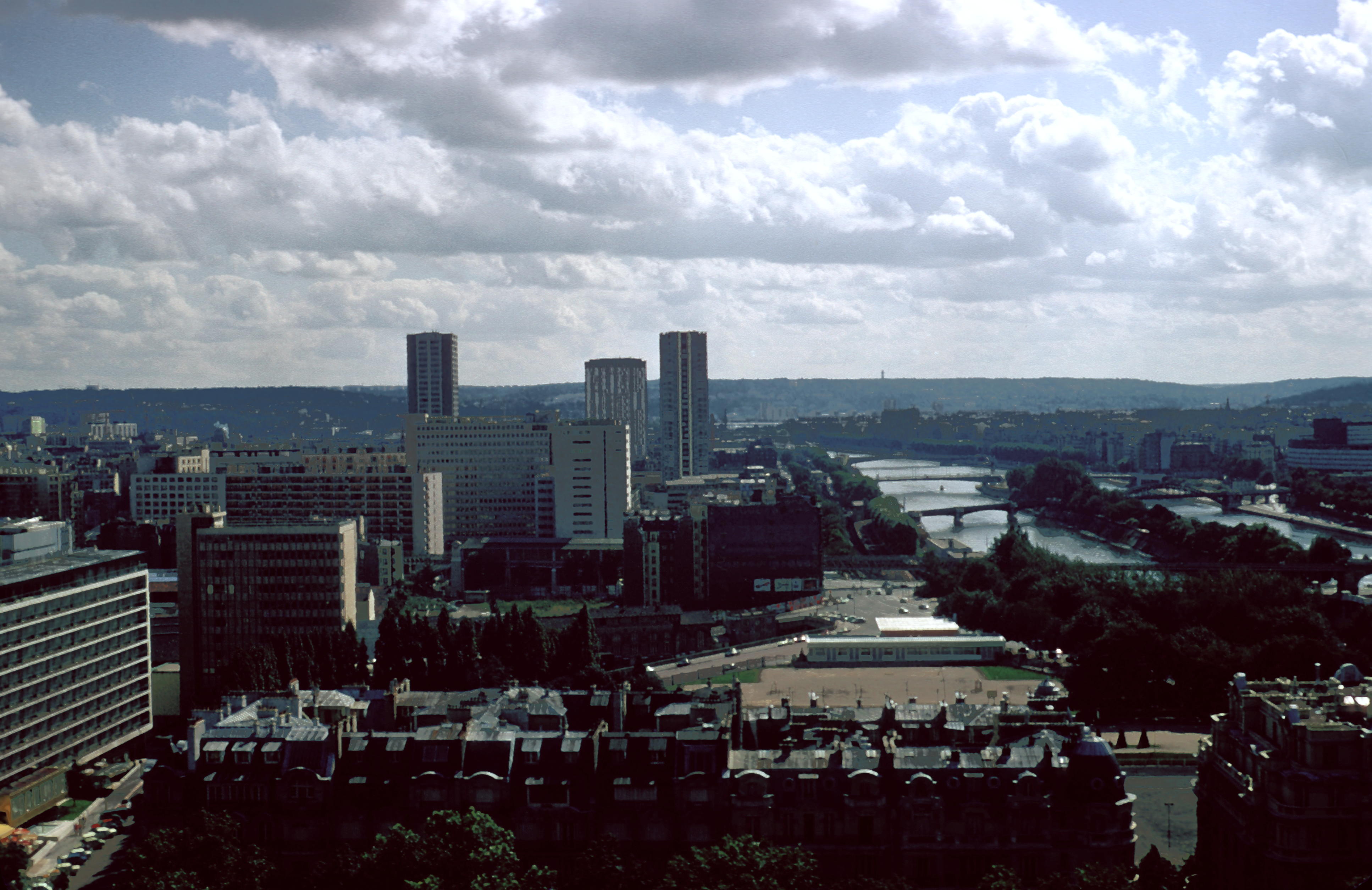 a view of the Seine from the tower