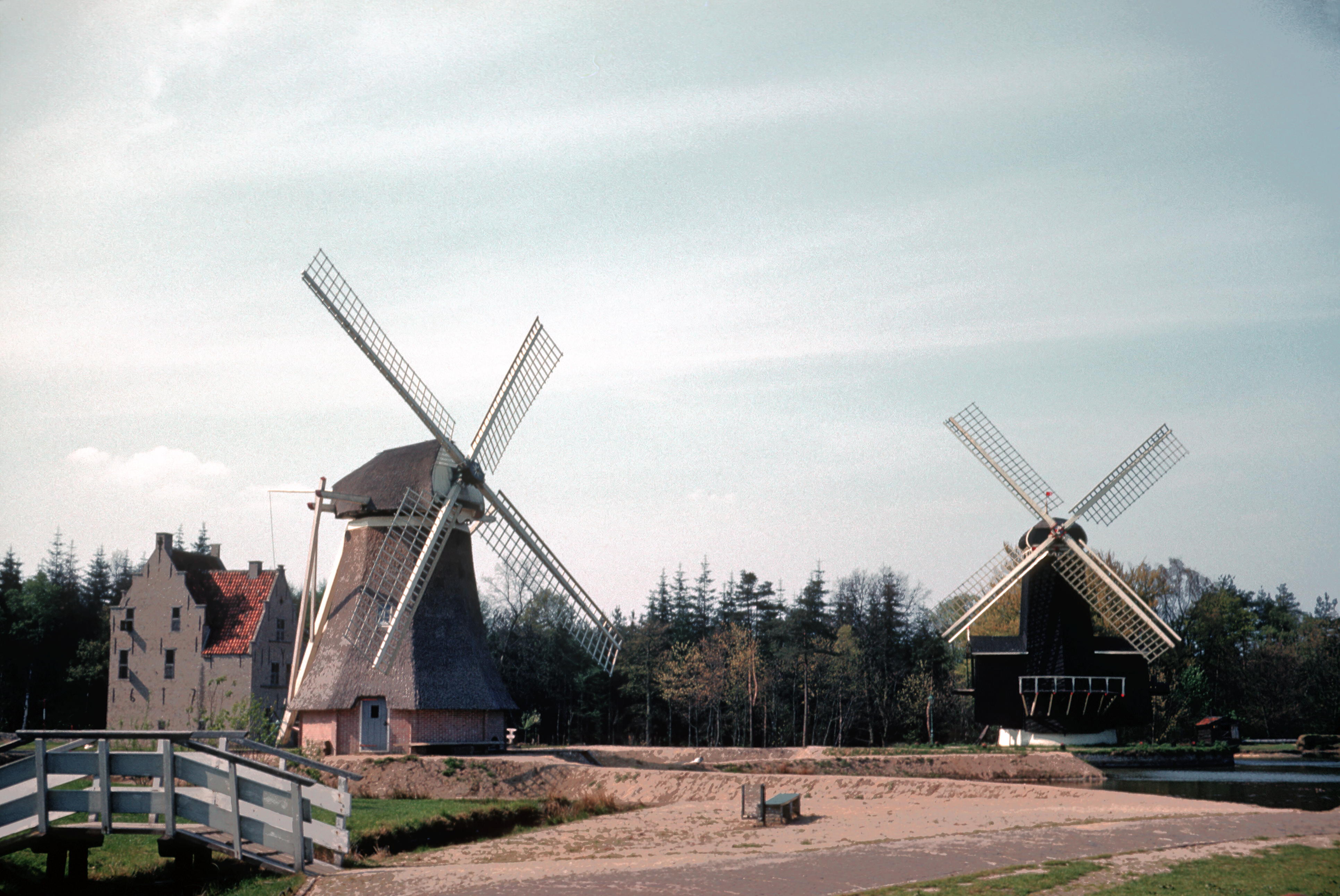 Highway with windmills
