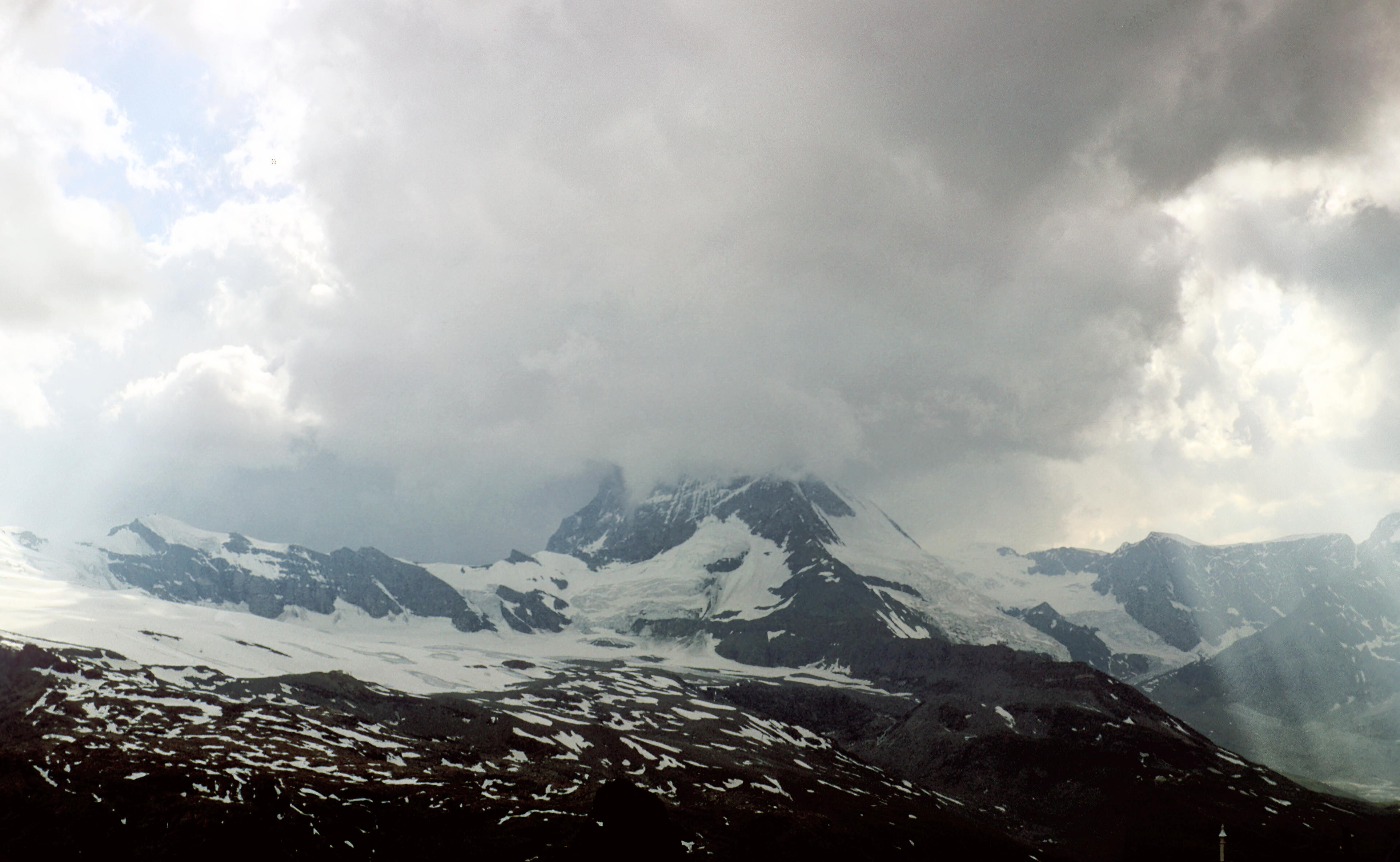 The Matterhorn, obscured by clouds