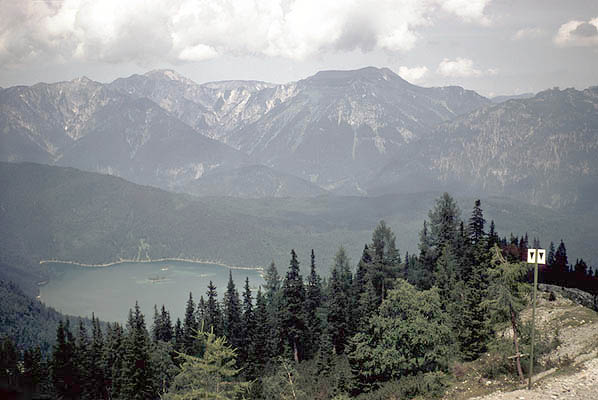 view down from a cogwheel train