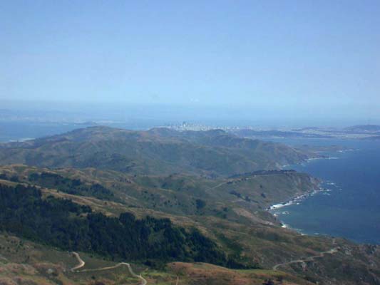 looking south to the city from marin