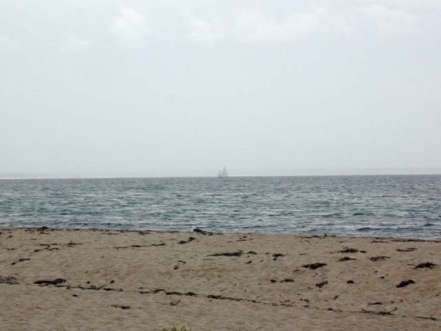 schooner in the distance