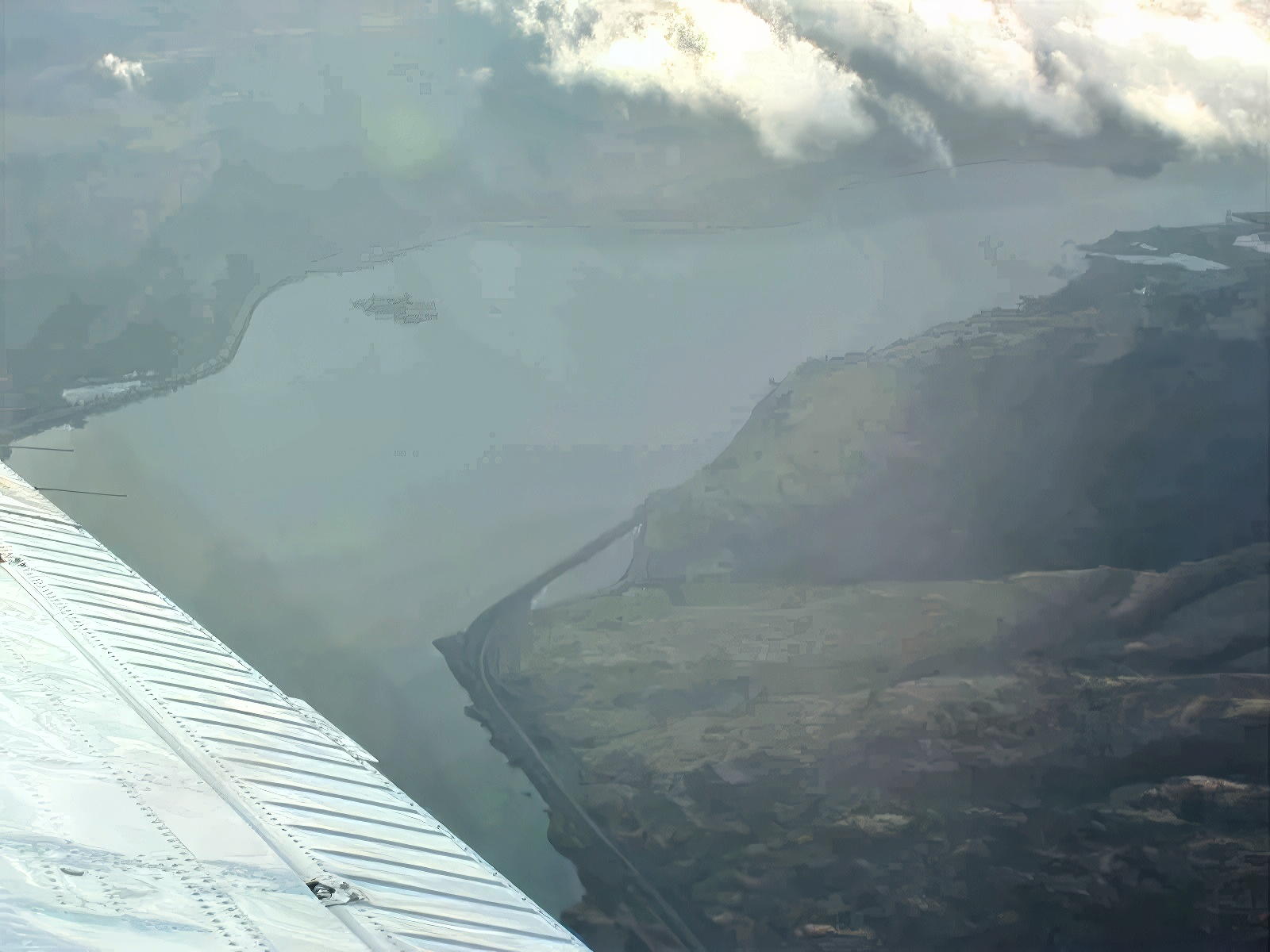 Leaving Portland along the Columbia River