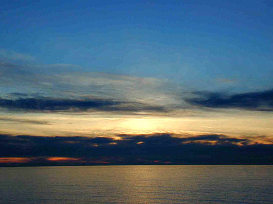 sunset on the water