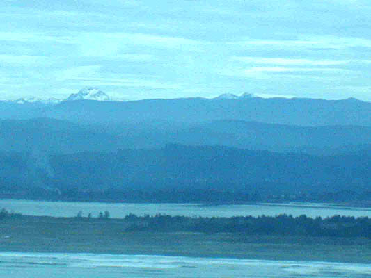 view of mountains inland