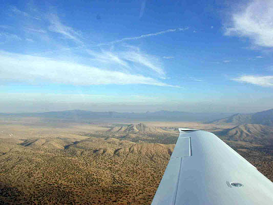 over the desert