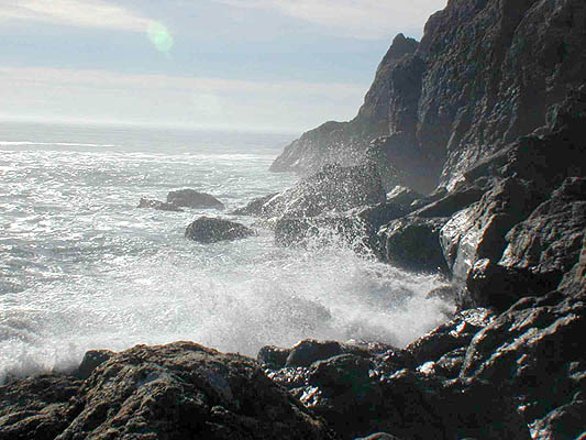 surf on the rocks