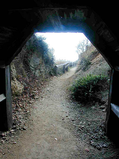 tunnel left over from fur-trading days