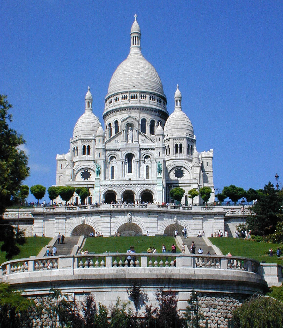 The Basilica du Sacre Coeur crowns Montmartre