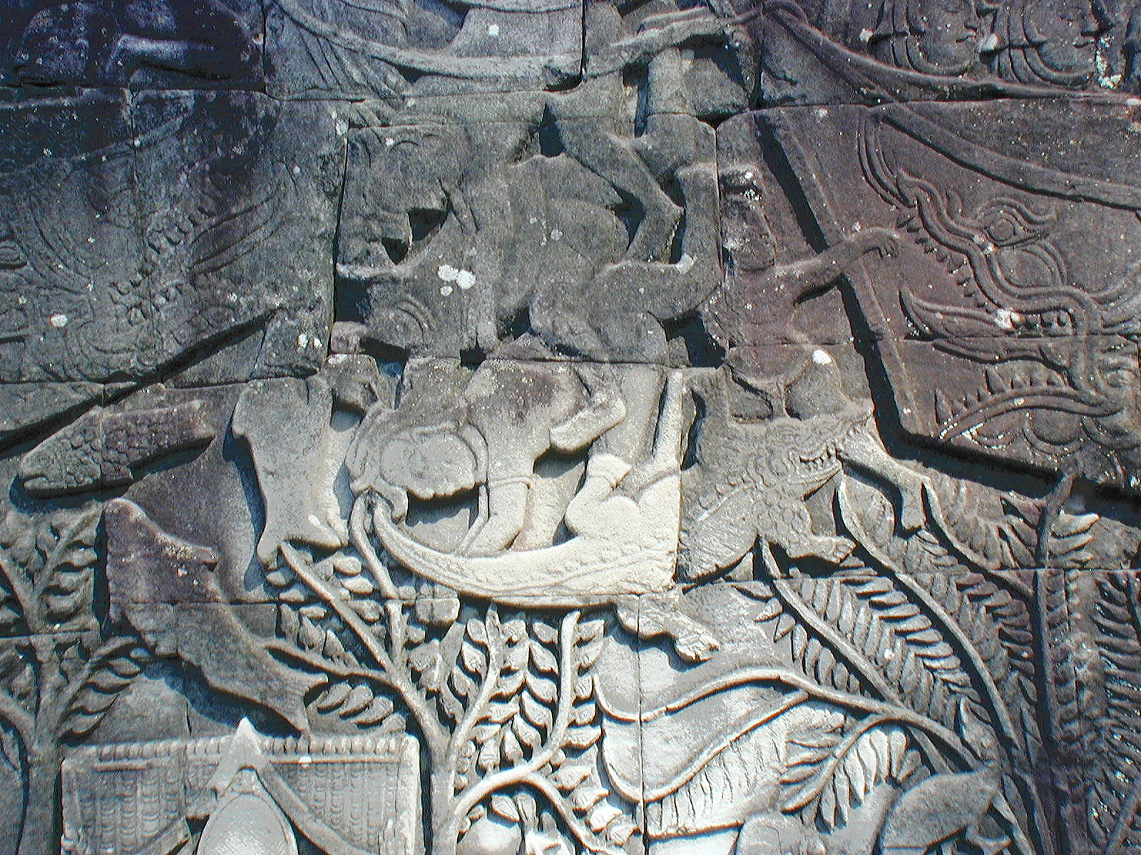 An alligator and its dinner (Bayon)
