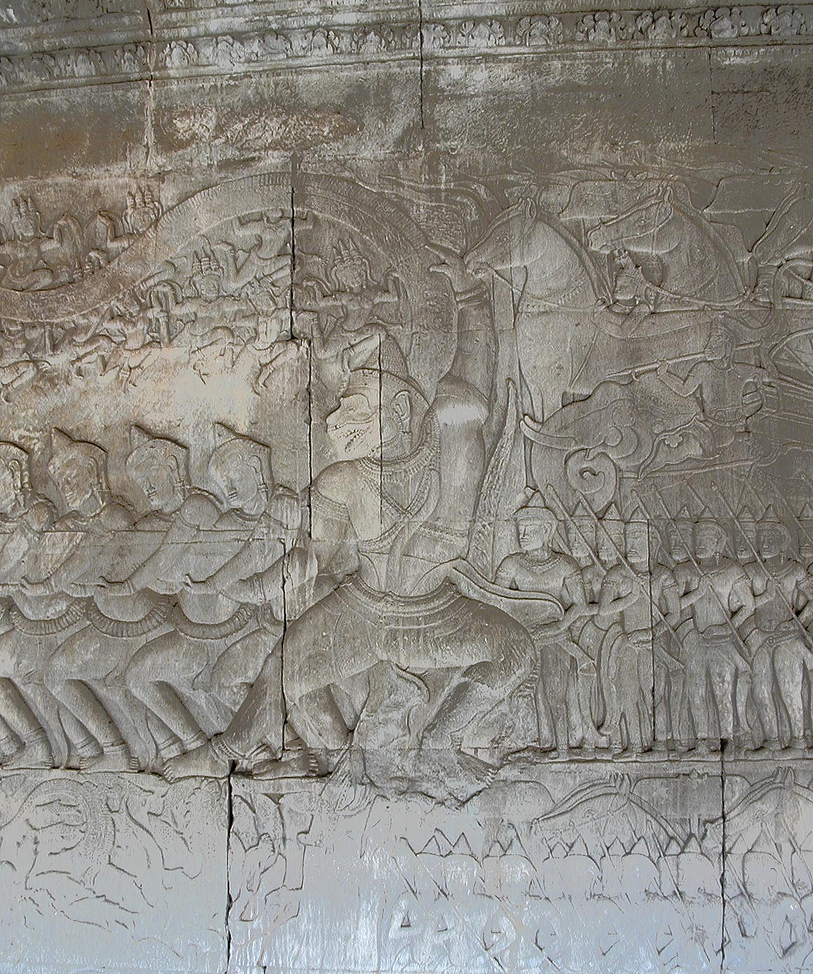 Monkey wall carving (Angkor Wat)