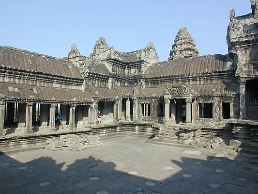 an upper level courtyard