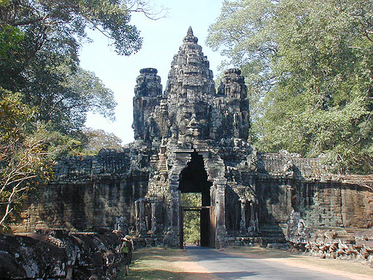 one of the many gates of angkor