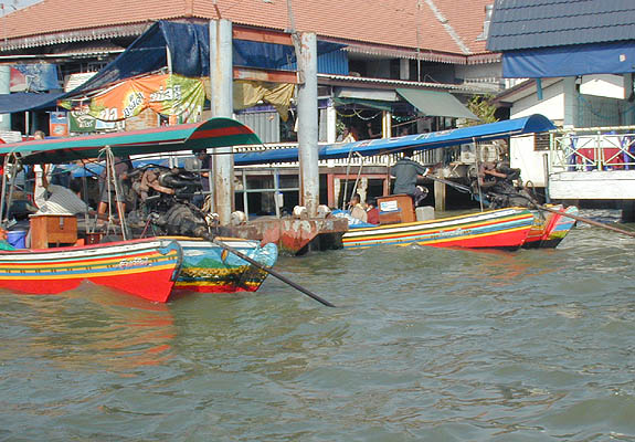 long-tail boat detail