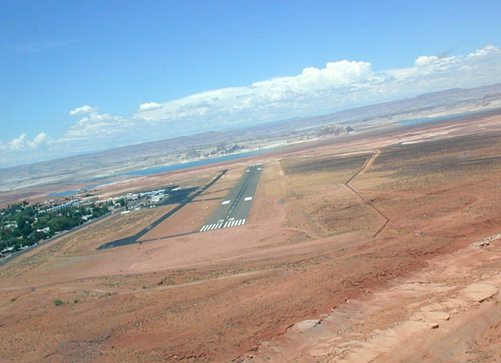 landing at page, arizona