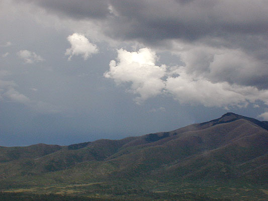 rough weather over the mountains