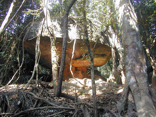 mushroom-shaped rock formation