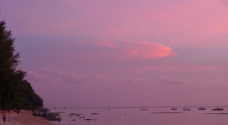 red sky at night